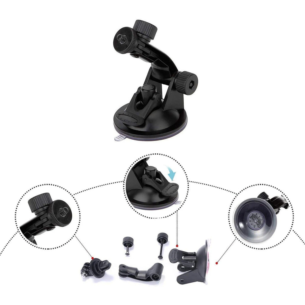 Extended Suction Cup Car Holder Mount Windshield Bracket for GoPro Hero Insta360