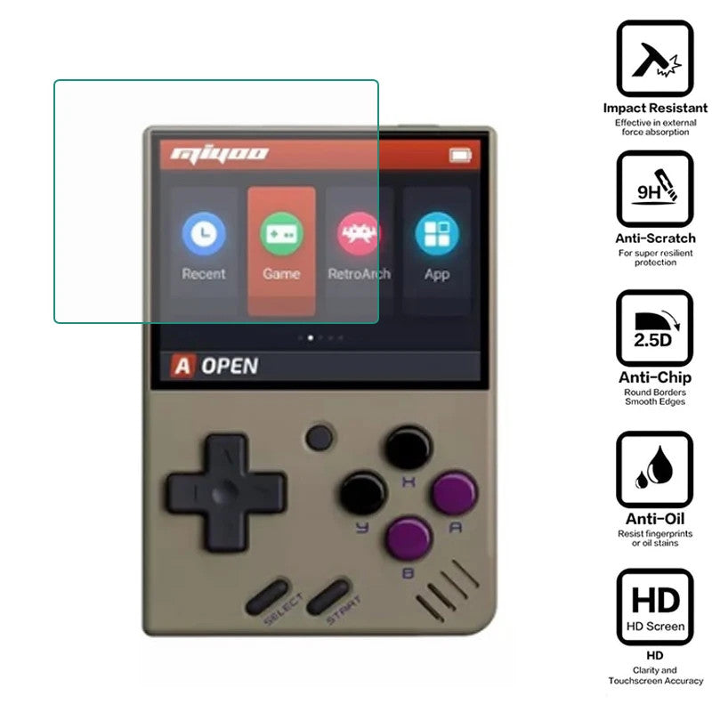 2x Tempered Glass Screen Protector Cover for MIYOO Mini Plus Mini+ V2 Console