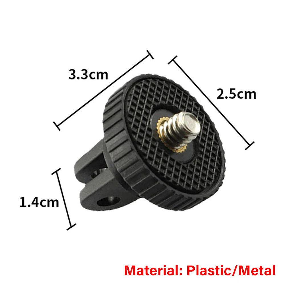 1/4 Inch Screw Tripod Adapter 360 Rotating Mount Holder for GoPro Insta360 DJI