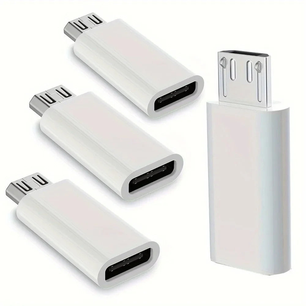 4x USB-C Female to Micro USB Adapter Converter High Speed Fast Data Sync Charge