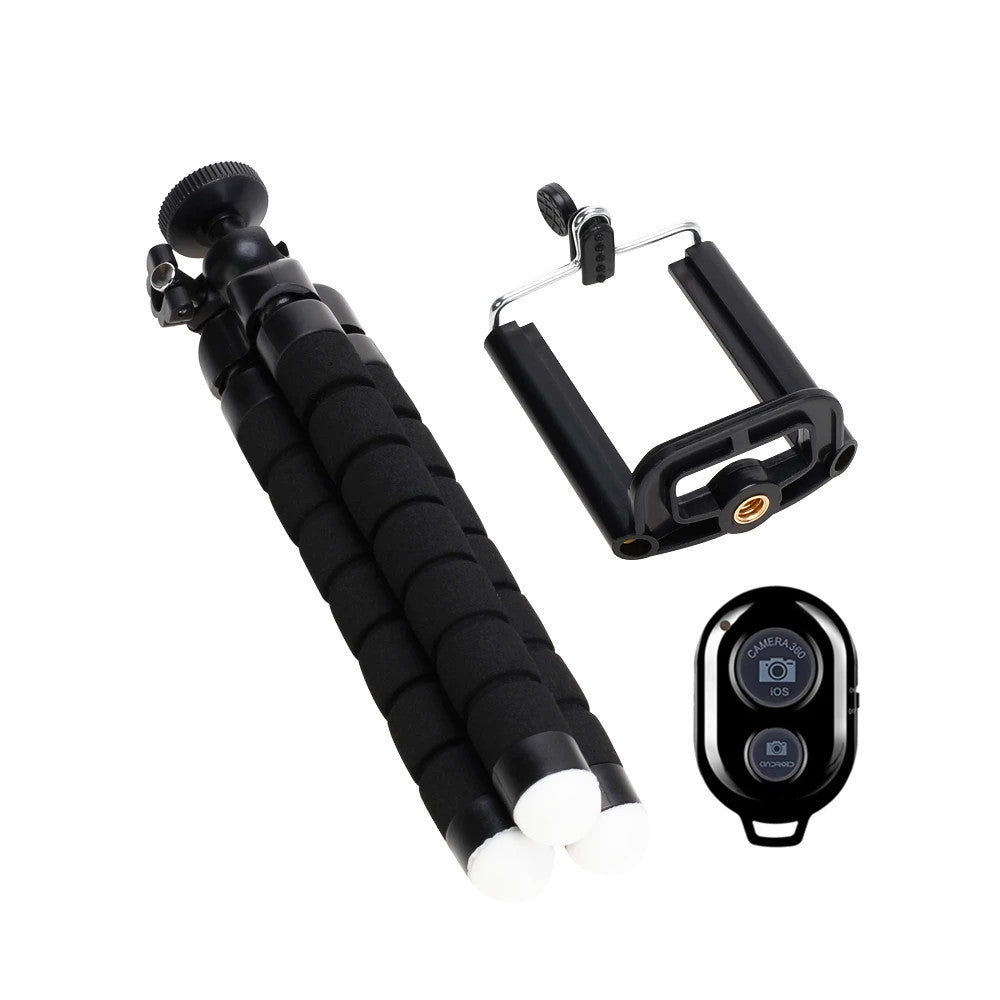 Mini Tripod + Remote For Smartphone Mobile Camera Holder Clip Stand Octopus