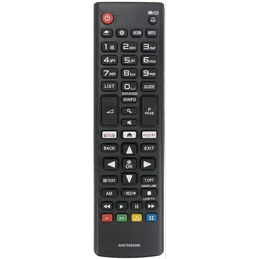 TV Remote for All LG TVs RC Netflix Amazon Buttons No Programming AKB75095308