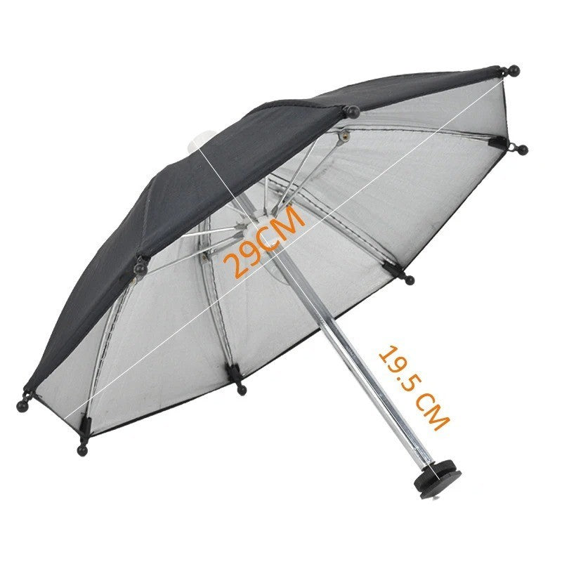 Black Camera Umbrella Sunshade Rain Holder Protector Hot Shoe Interface Black