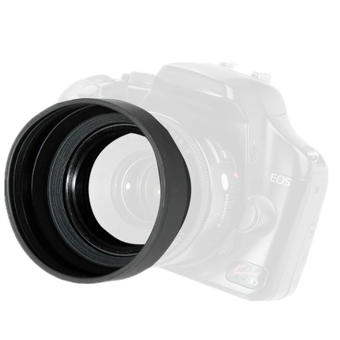 3in1 Collapsible Rubber Lens Hood 49-82mm Universal Canon Nikon Sony DSLR Camera