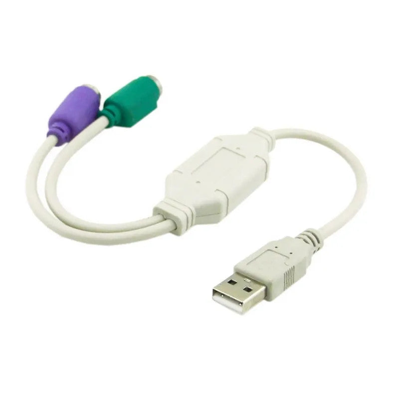 USB to Dual PS/2 Female Splitter Cable Adapter Converter for Keyboard Mouse PC