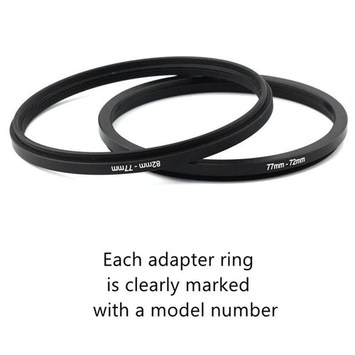 18 Pcs Filter Ring Adapter Set Lens Metal Stepping Rings Step Up Down Lenses