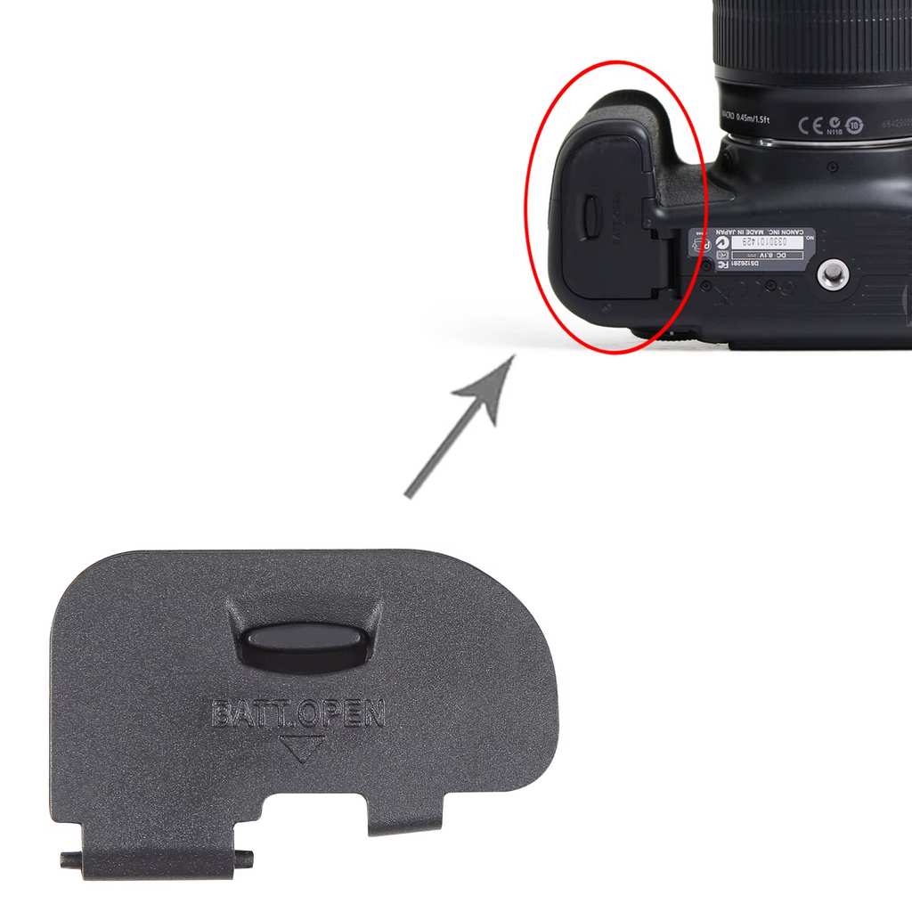Easy Snap-On Battery Door Lid Replacement For Canon EOS 60D Camera Cap Cover