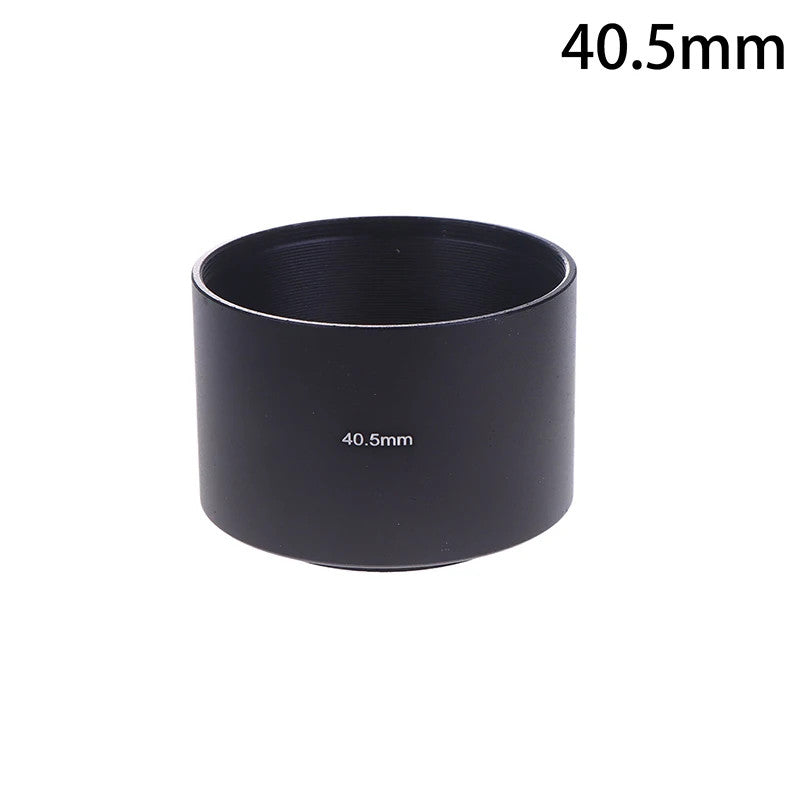 Universal Long Metal Lens Hood 40.5-77mm Camera Sunshade Screw-In Black Shade