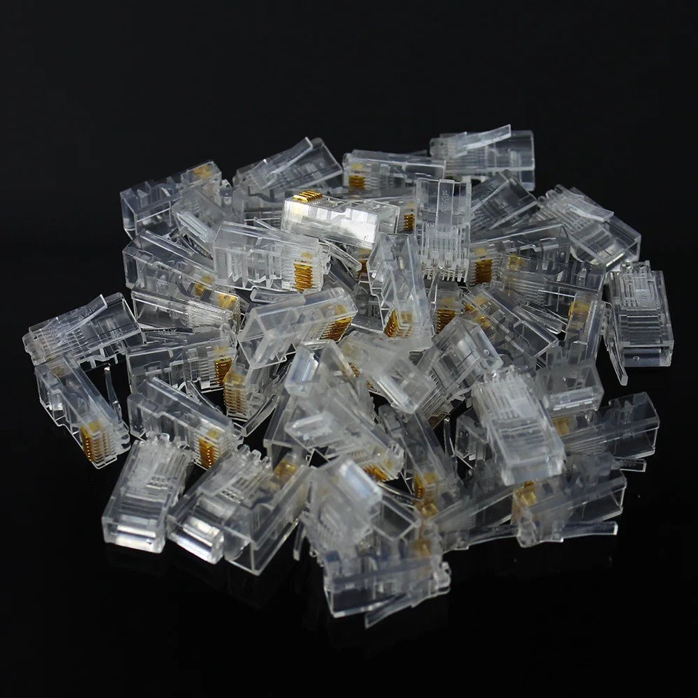 20-100PCS Ethernet Connector Cat5 Cat5e Modular Cable Plug Network LAN RJ45