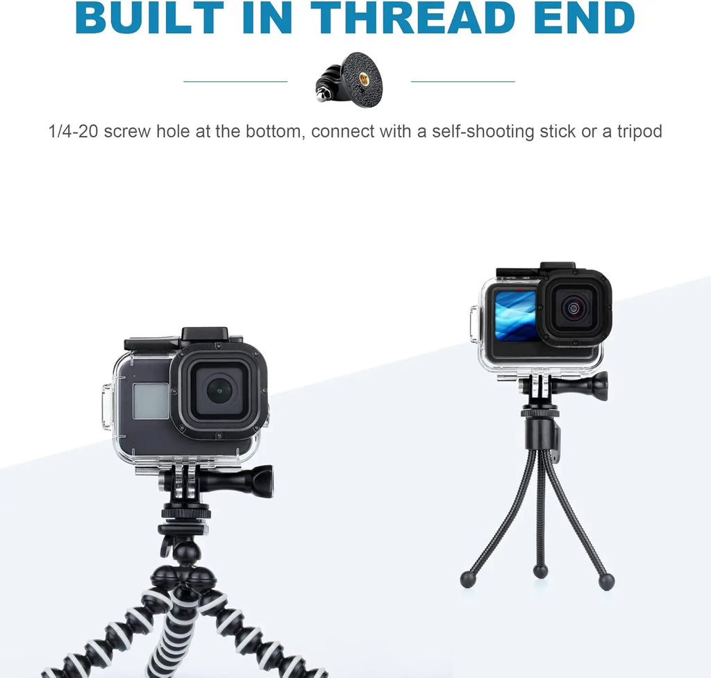 5PCS Tripod Mount Adapter 1/4 Screw Base for GoPro DJI Action Camera Black