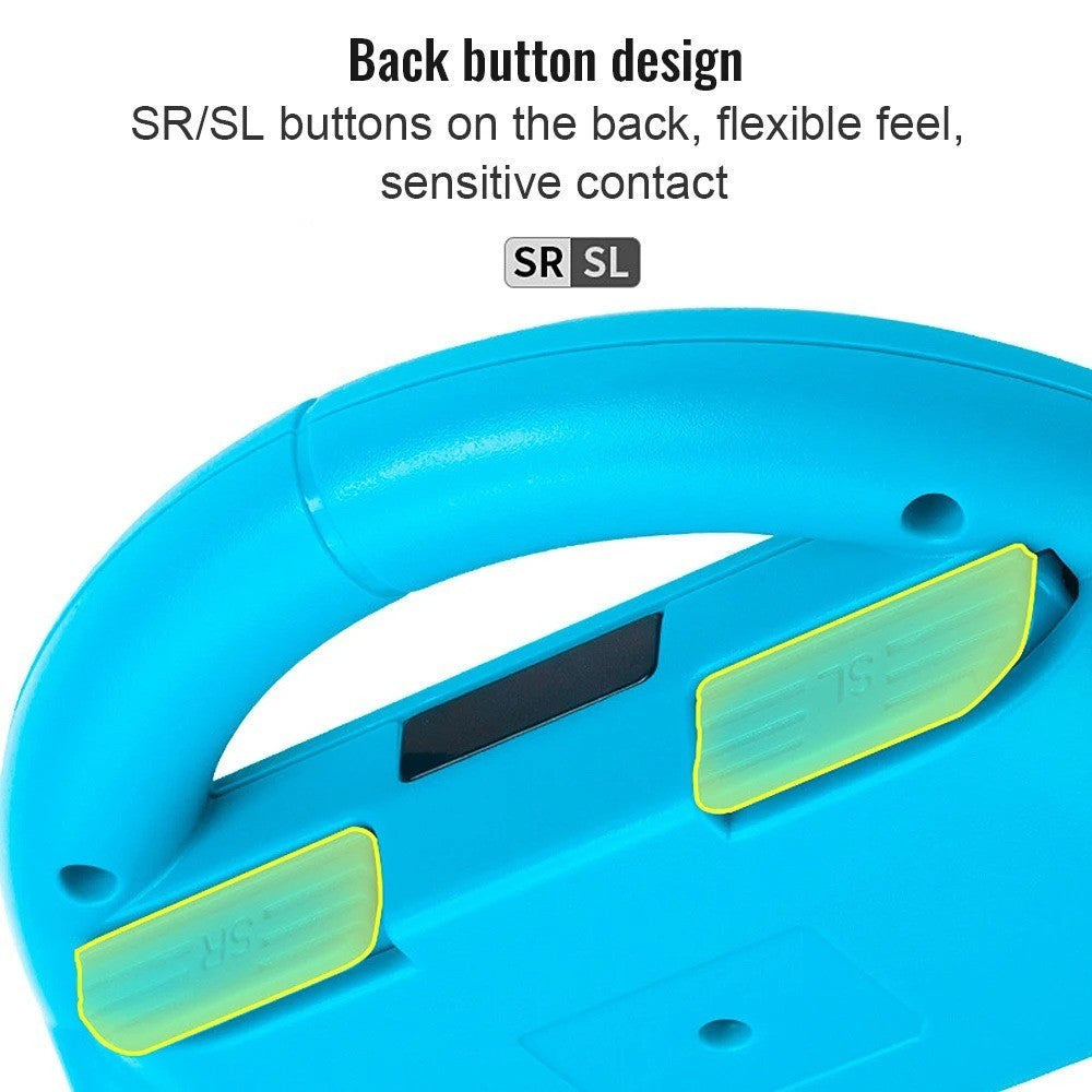 Steering Wheel for Nintendo Switch Mario Kart Red Blue JoyCon Controller 2-Pack