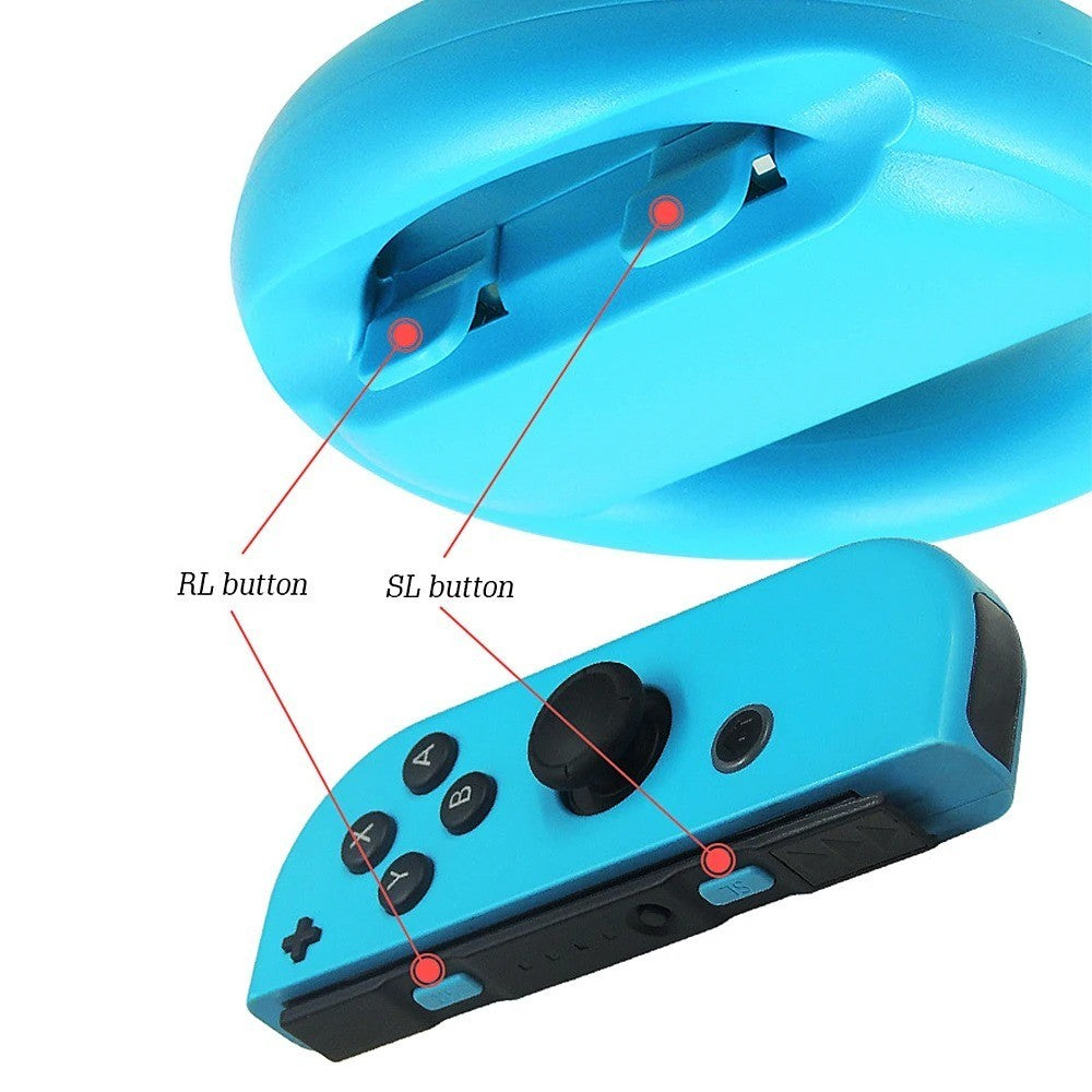Steering Wheel for Nintendo Switch Mario Kart Red Blue JoyCon Controller 2-Pack