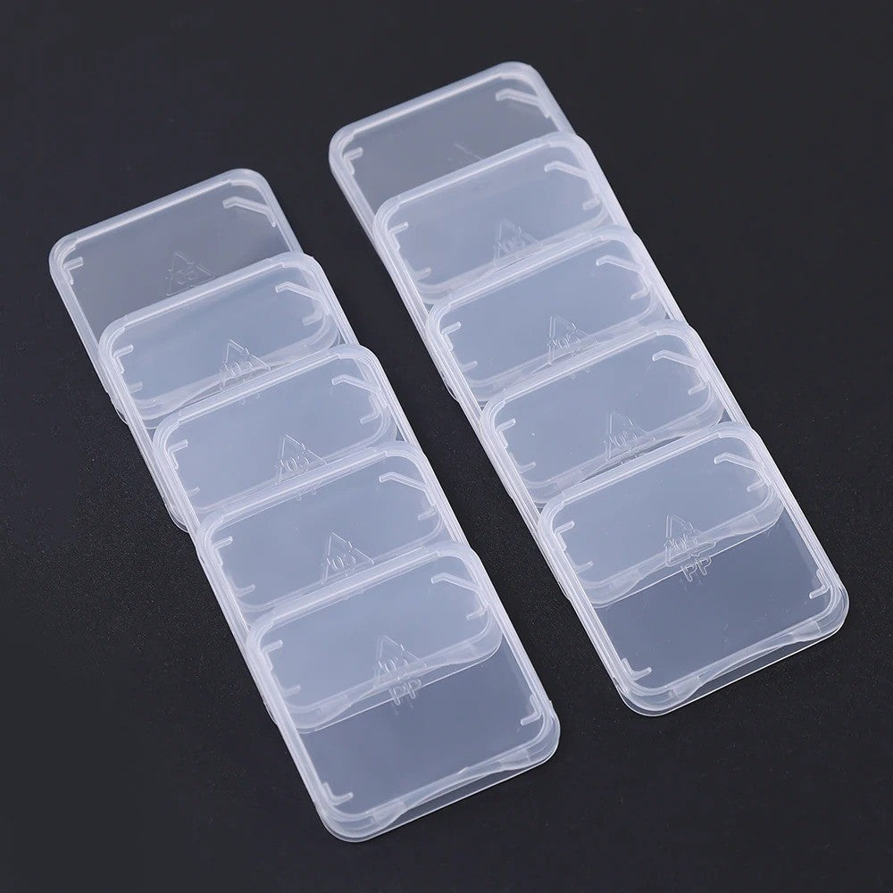 20X SD Card Holder Transparent Plastic Standard SD SDHC Memory Case Storage