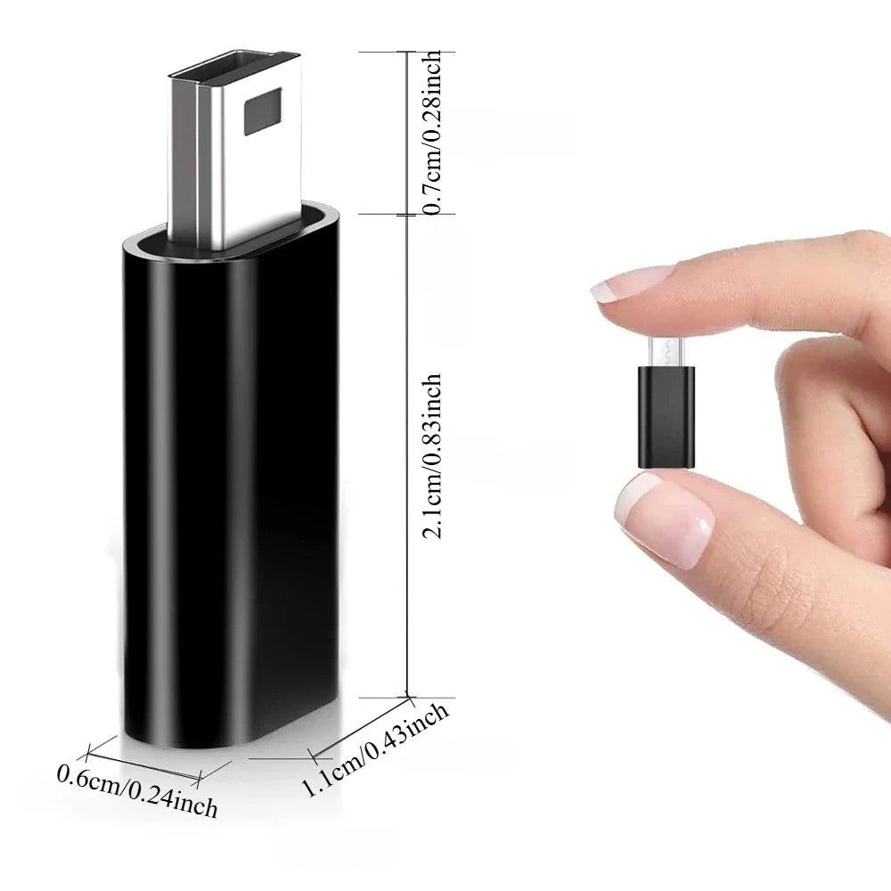 USB-C to Mini USB Adapter Converter Plug for Sony PSP Dash Cam Camera GPS Fast