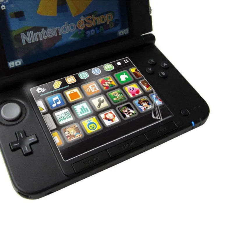 2x Top Glass Bottom PET Screen Protector Film Cover for Nintendo New 3DS XL LL