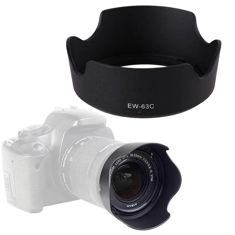 EW-63C Lens Hood for Canon EF-S 18-55mm f/3.5-5.6 IS STM 58mm EW63C