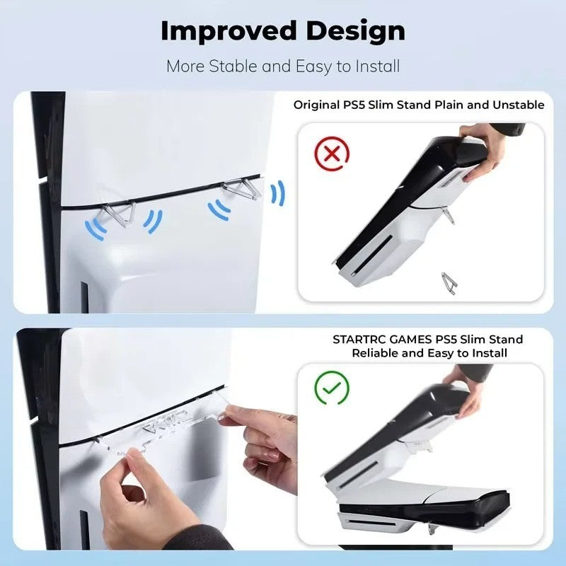 Stand for PS5 Slim & Pro Cooling Feet Horizontal Placement Bracket Holder