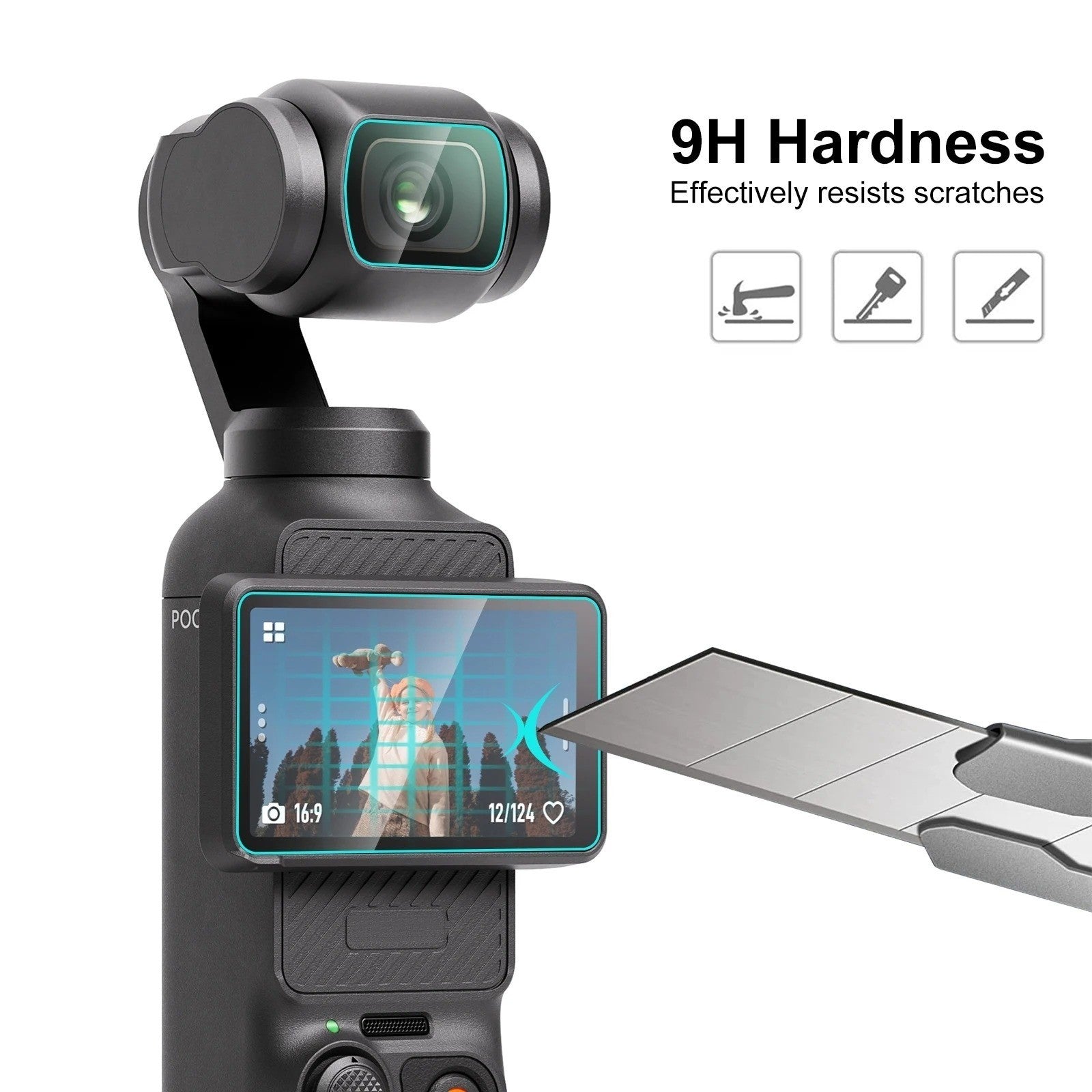 3 Pack Tempered Glass Lens Screen Protector For DJI Osmo Pocket 3 Accessories
