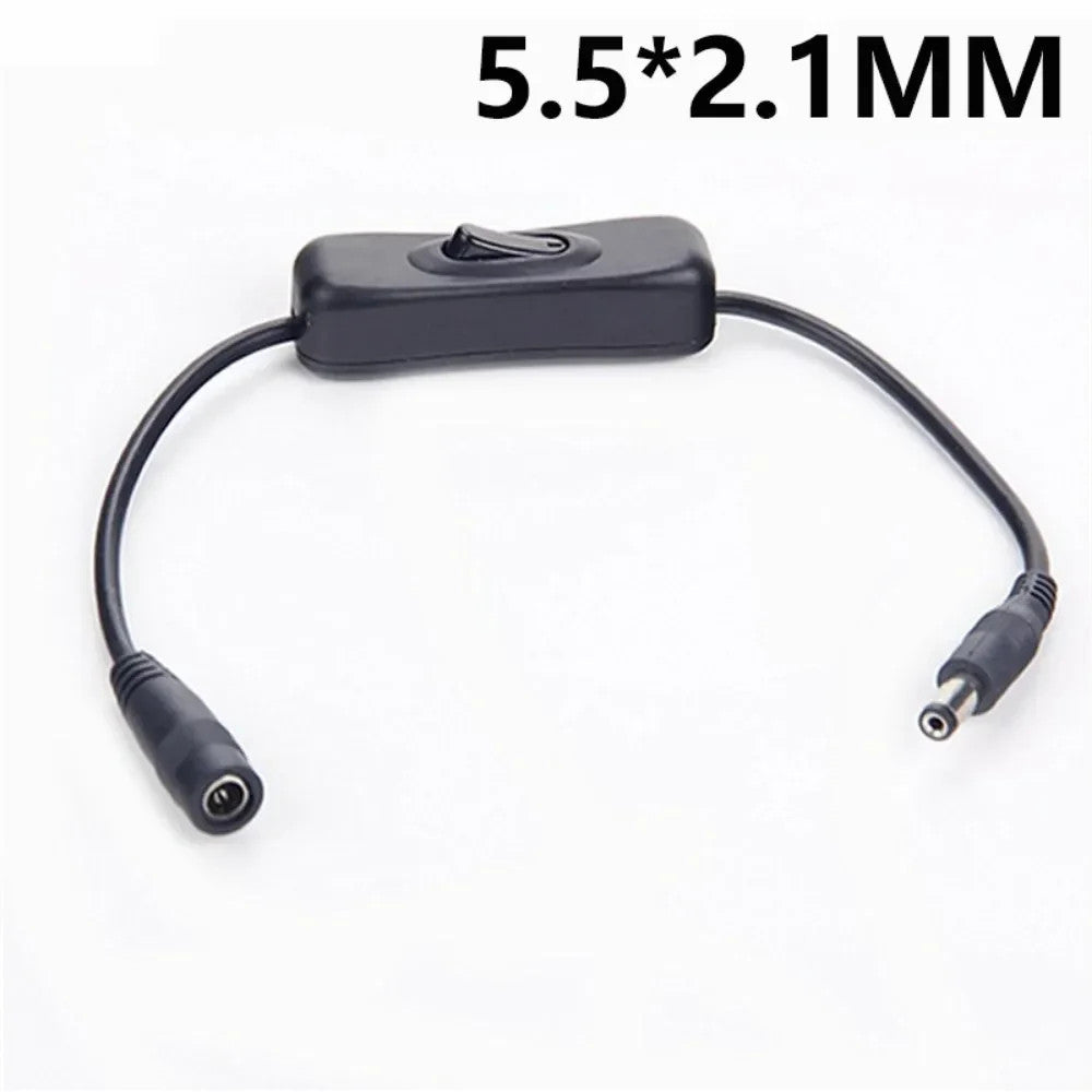 USB DC Male to Female Extension Cable with On Off Switch Toggle Cord LED Lamp