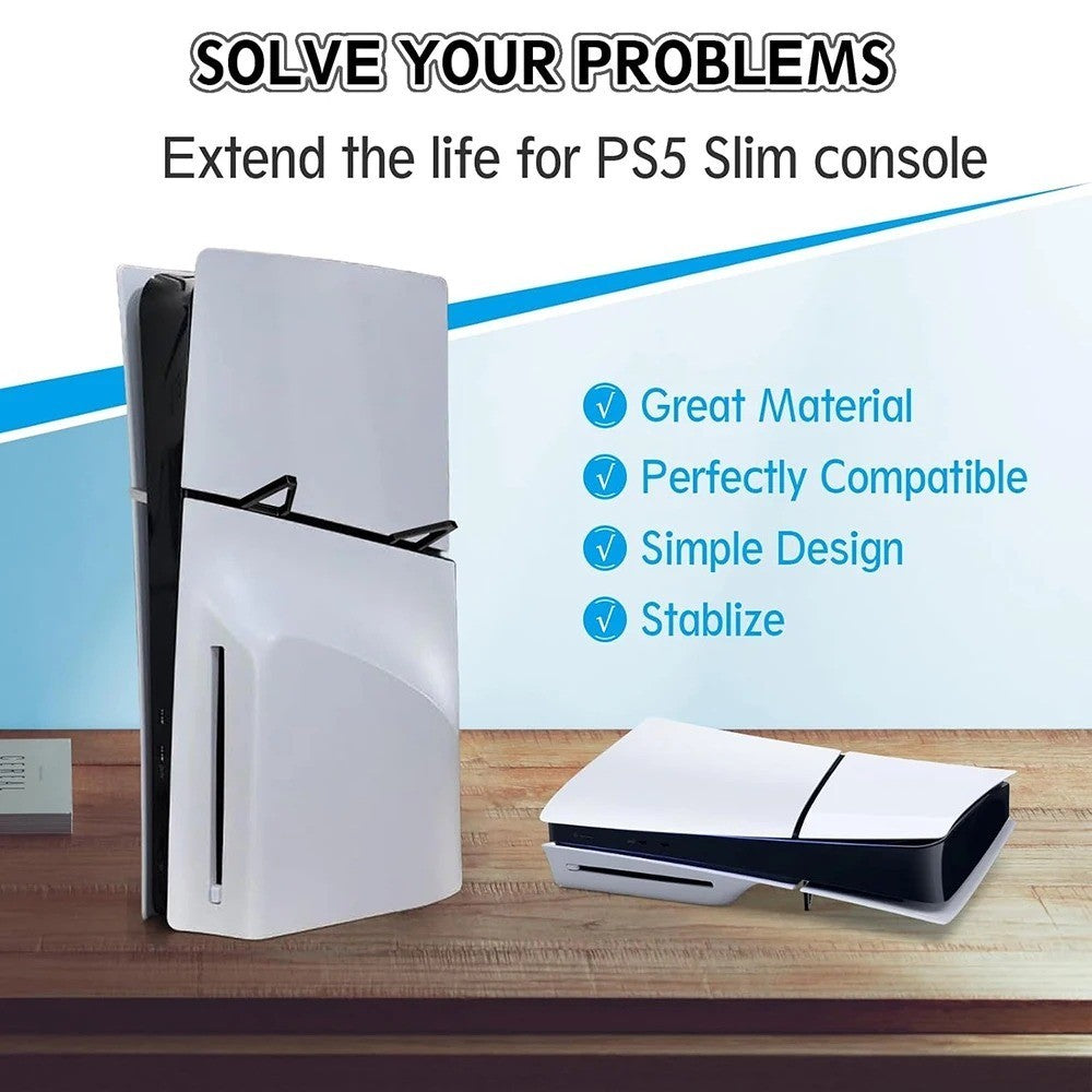 Stand for PS5 Slim & Pro Cooling Feet Horizontal Placement Bracket Holder