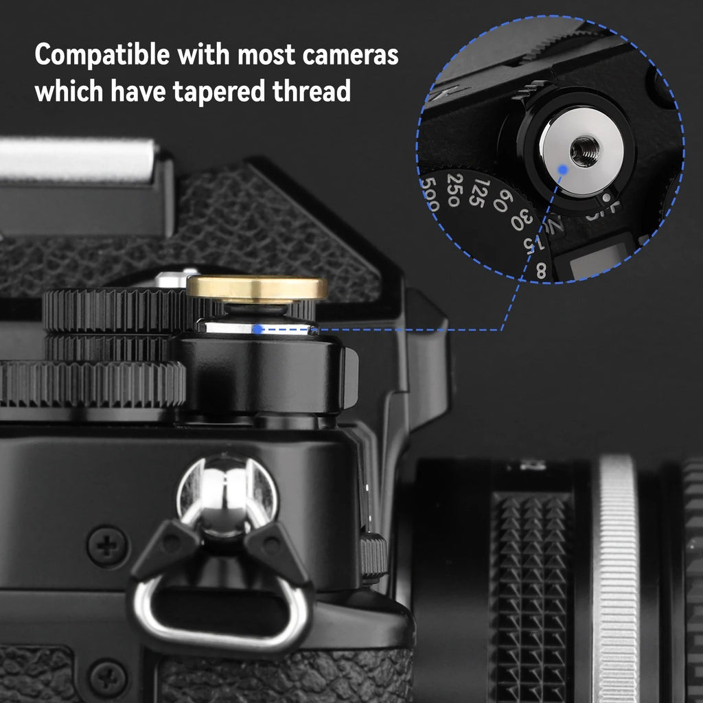 11mm Brass Concave Shutter Release Button for Fuji Fujifilm Leica Nikon Canon D