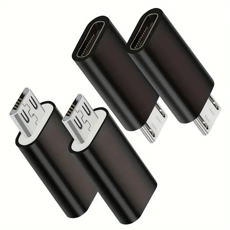 4x USB-C Female to Micro USB Adapter Converter High Speed Fast Data Sync Charge