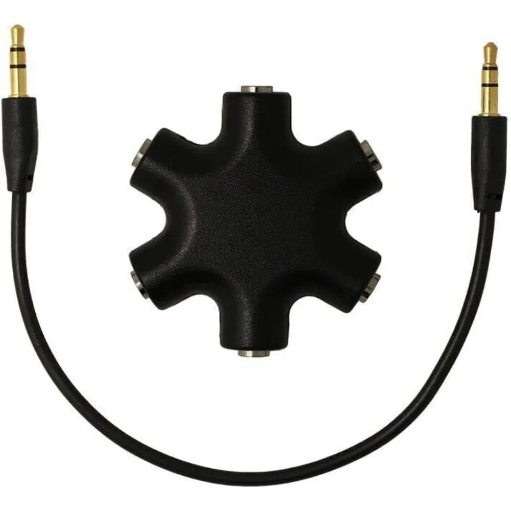 2PCS 5-Way 3.5mm Audio Splitter Adapter Multi Headphone Aux Cable Stereo Cord
