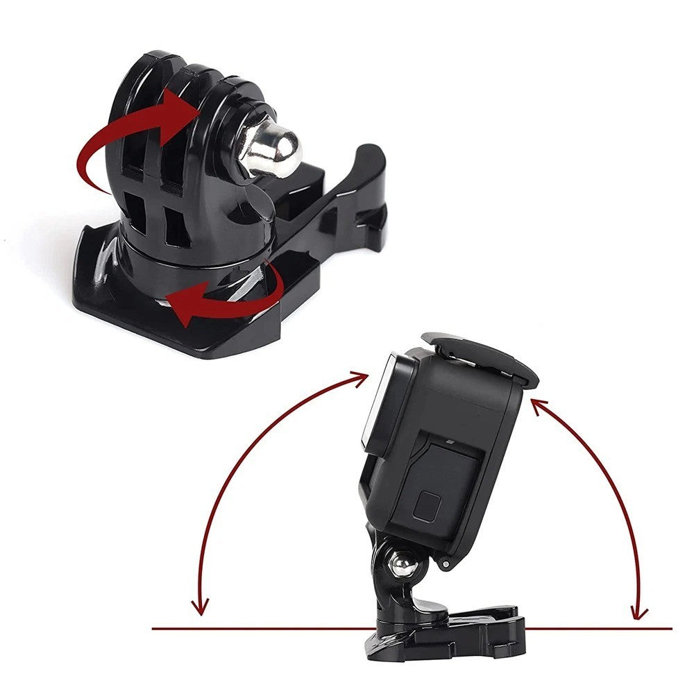 360° Rotating Quick Release Helmet Buckle Clip Mount for GoPro Hero 12 11 10 9+