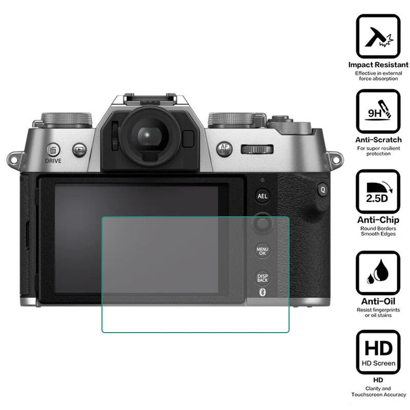 2x Tempered Glass Screen Protector Cover for Fujifilm X-T50 XT50 Digital Cameras