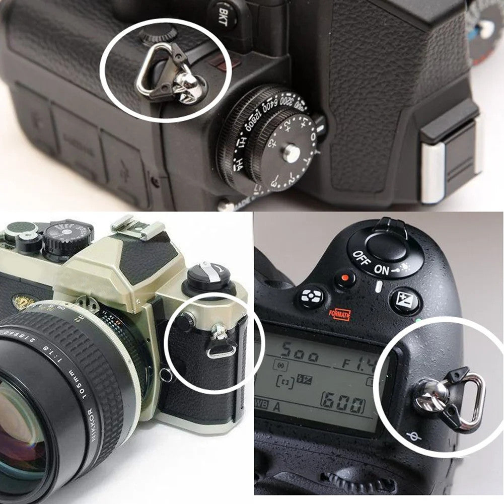 10Pcs Camera Ring Strap Triangle Hook Fujifilm Lecia Nikon Canon Olympus DSLR