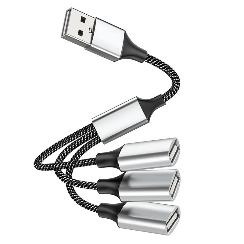 USB Cable Splitter Hub Multi Port Expander Adapter Dock Power Charging Extender