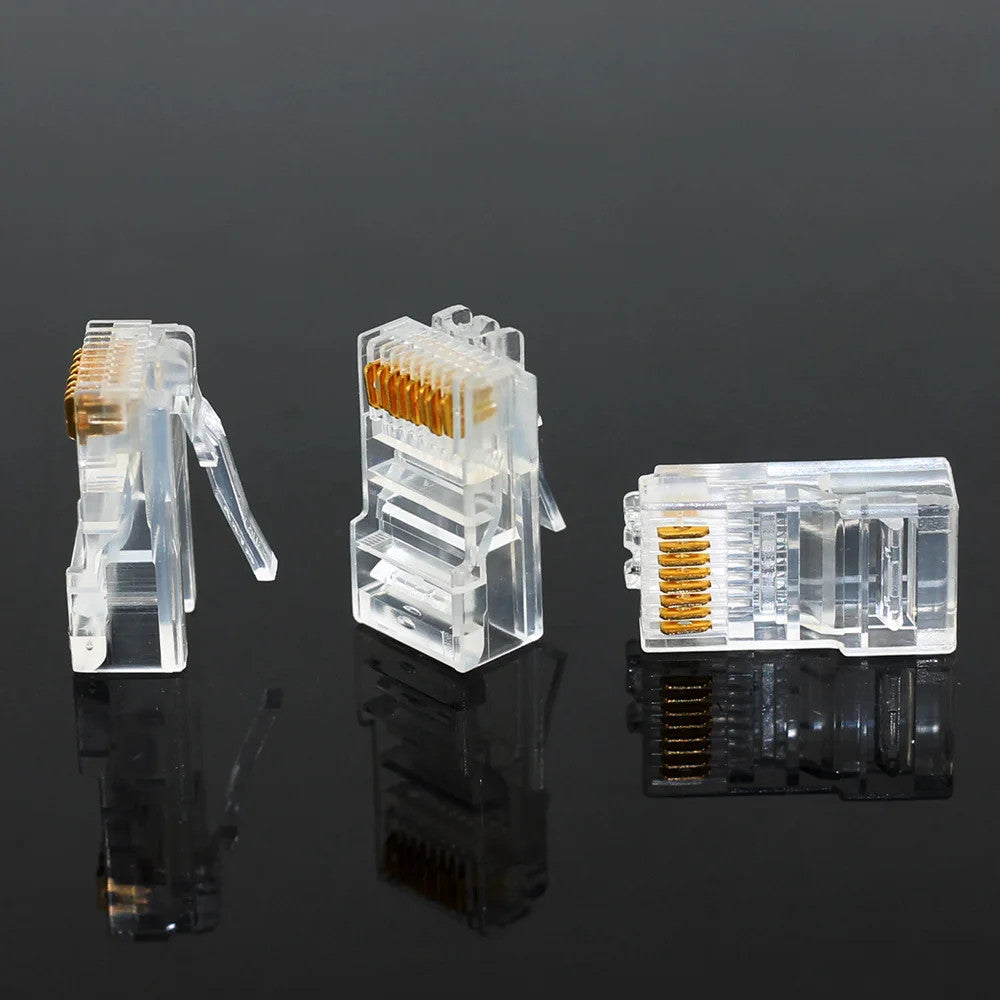 20-100PCS Ethernet Connector Cat5 Cat5e Modular Cable Plug Network LAN RJ45