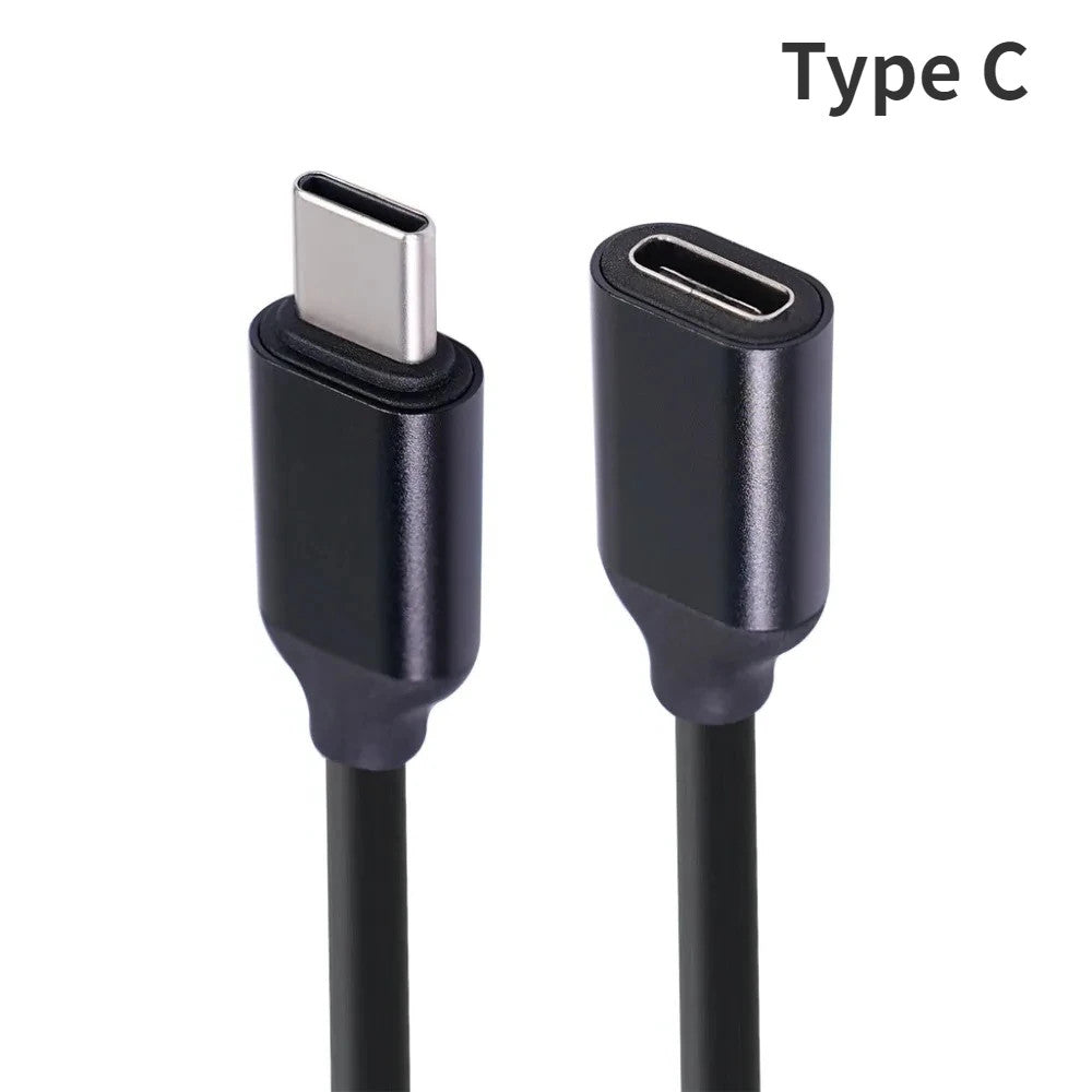 USB C Male to Female Extension Cable 60W 3A Fast Charge Data Wire Adapter Cord