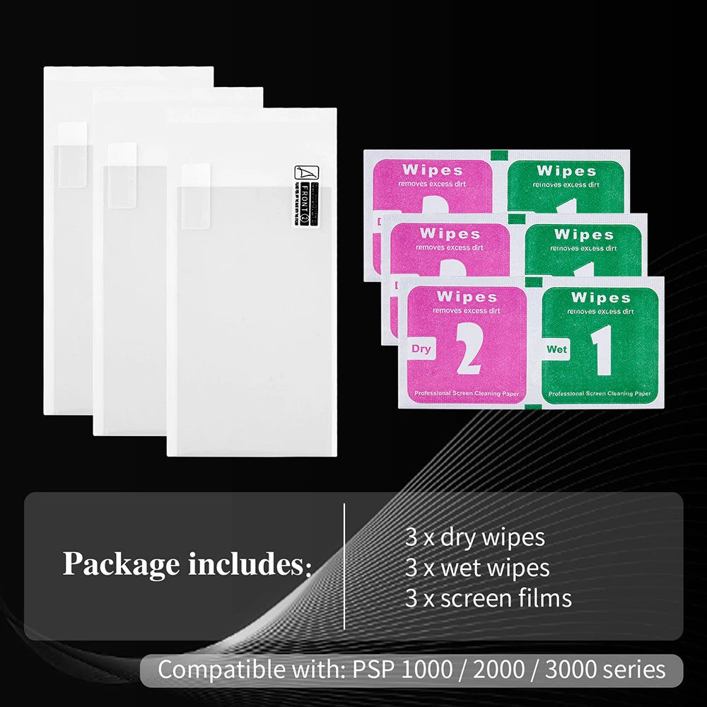 3x Screen Protector Soft PET Film Clear LCD Guard for Sony PSP 1000 2000 3000 Sk