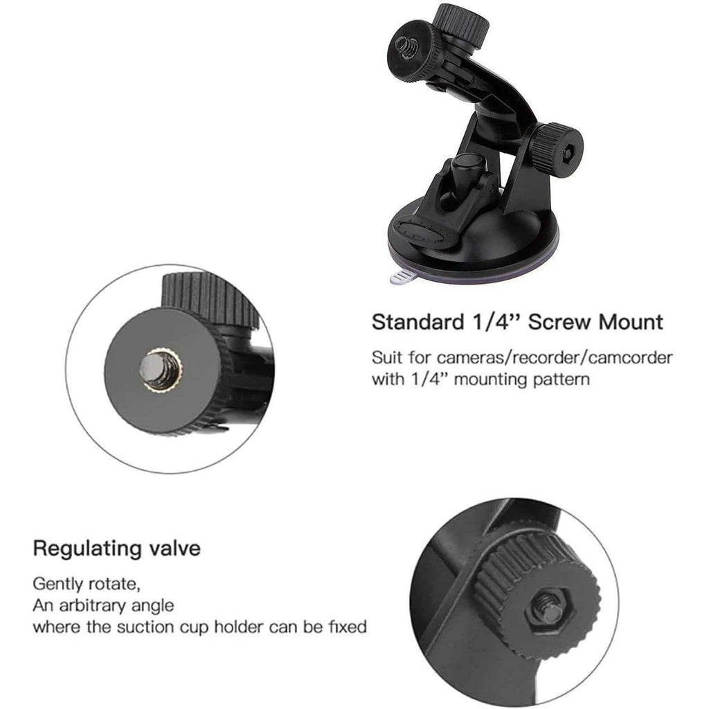 Extended Suction Cup Car Holder Mount Windshield Bracket for GoPro Hero Insta360