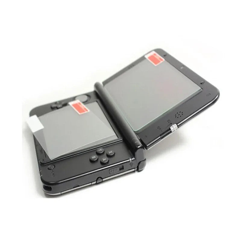2x Top Glass Bottom PET Screen Protector Film Cover for Nintendo New 3DS XL LL