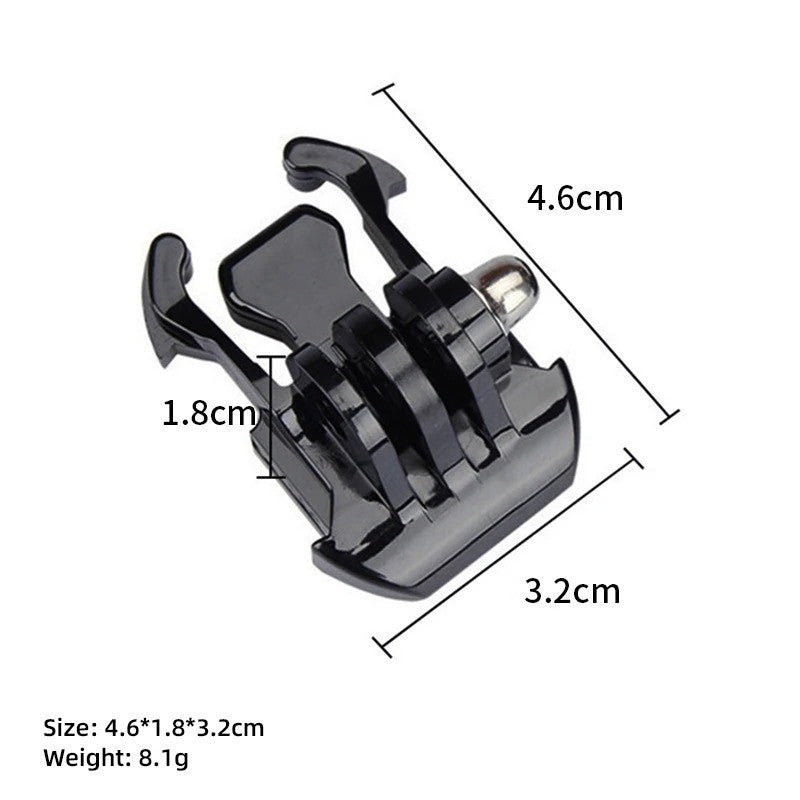 2PCS Black Buckle Basic Mount Adapter Clips for GoPro HERO 12 11 10 9 8 7 Camera