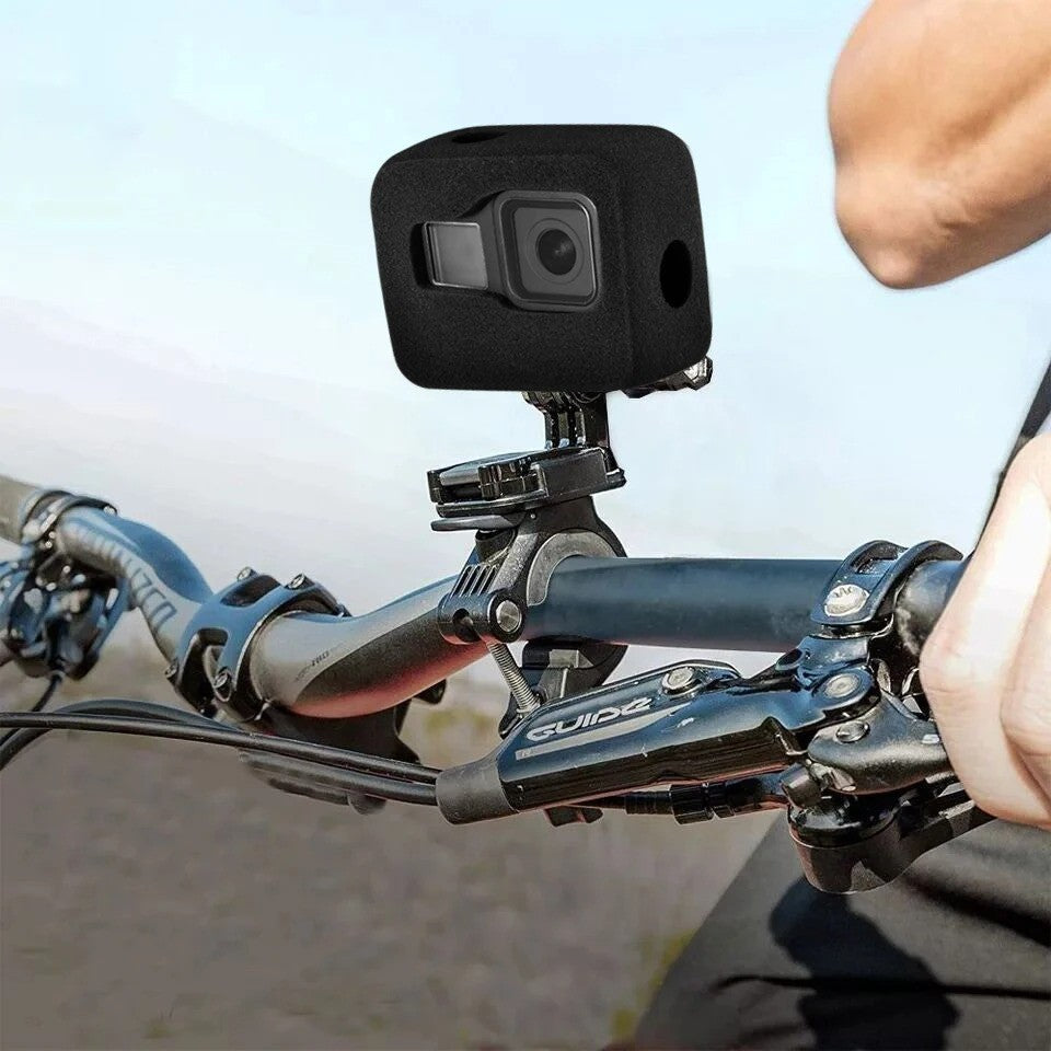 2-Pack Windslayer Cover Housing Frame Case for Gopro Hero 8 Black, Reduces Wind