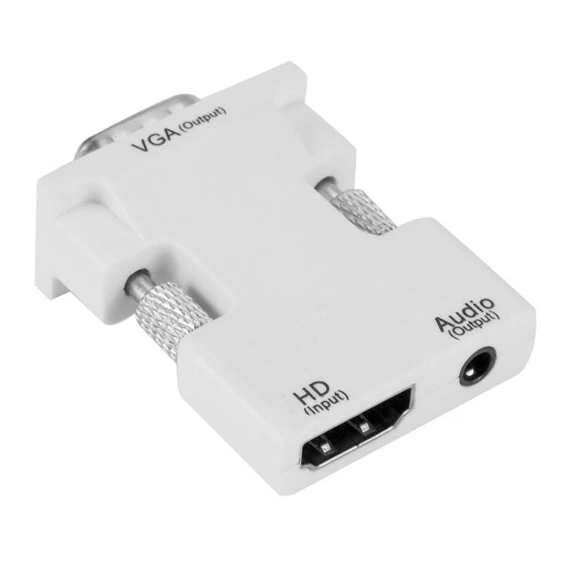HDMI Female to VGA Male Video Adapter Converter Cable with Audio for PC TV Box