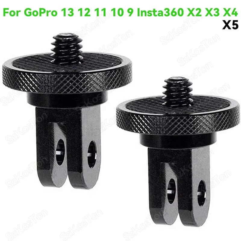 1/4" Screw Tripod Adapter Mount 360° For Gopro Hero 13/12 Insta360 Action Camera