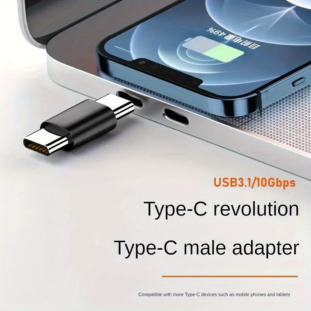 USB Type C Male to Male Coupler Adapter PD Fast Charge Data Extender MacBook PC