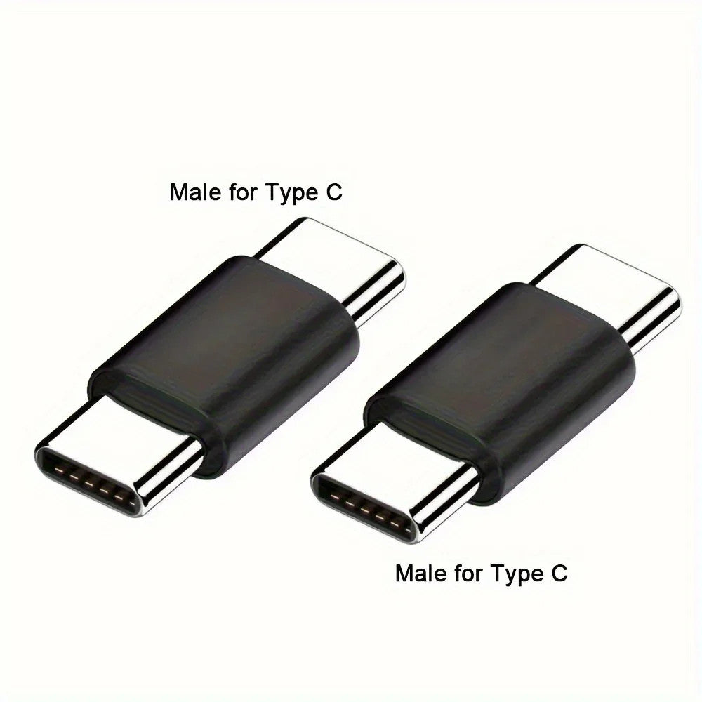 USB Type C Male to Male Coupler Adapter PD Fast Charge Data Extender MacBook PC