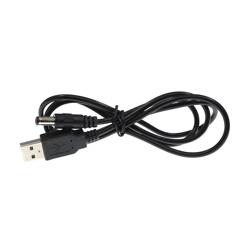 USB to DC 5.5x2.1mm Power Cable 5V Round Jack Charging Wire Router Cord Adapter