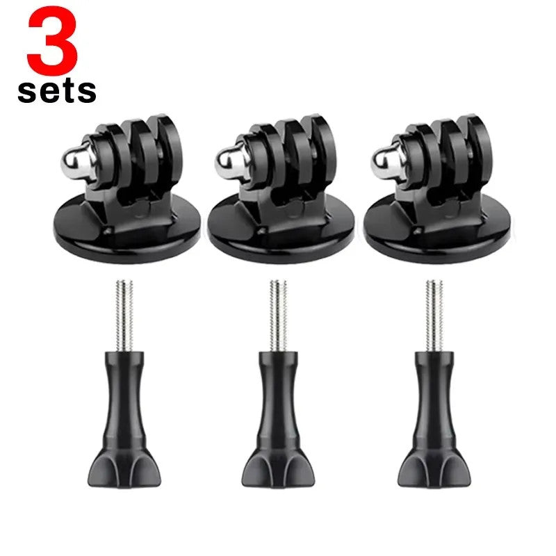 5PCS Tripod Mount Adapter 1/4 Screw Base for GoPro DJI Action Camera Black