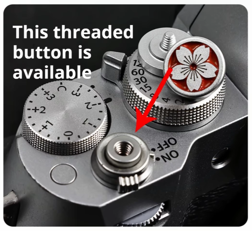 Metal Camera Hot Shoe Cover Shutter button For Fujifilm X100V X-H2S XT3 XT4 XT5