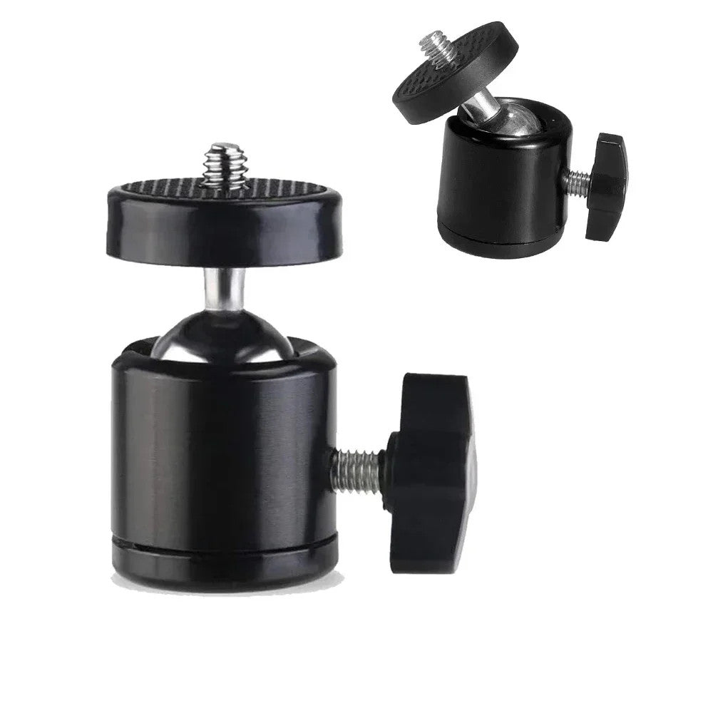 Hot Shoe 1/4 Tripod Mount Ball Head Adapter With Lock For DSLR LED Flash