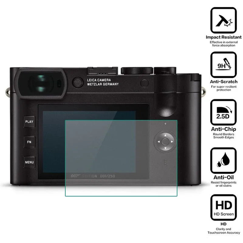 2x Tempered Glass Screen Protector Guard for Leica Q3 Q2 LCD Display Cover Film