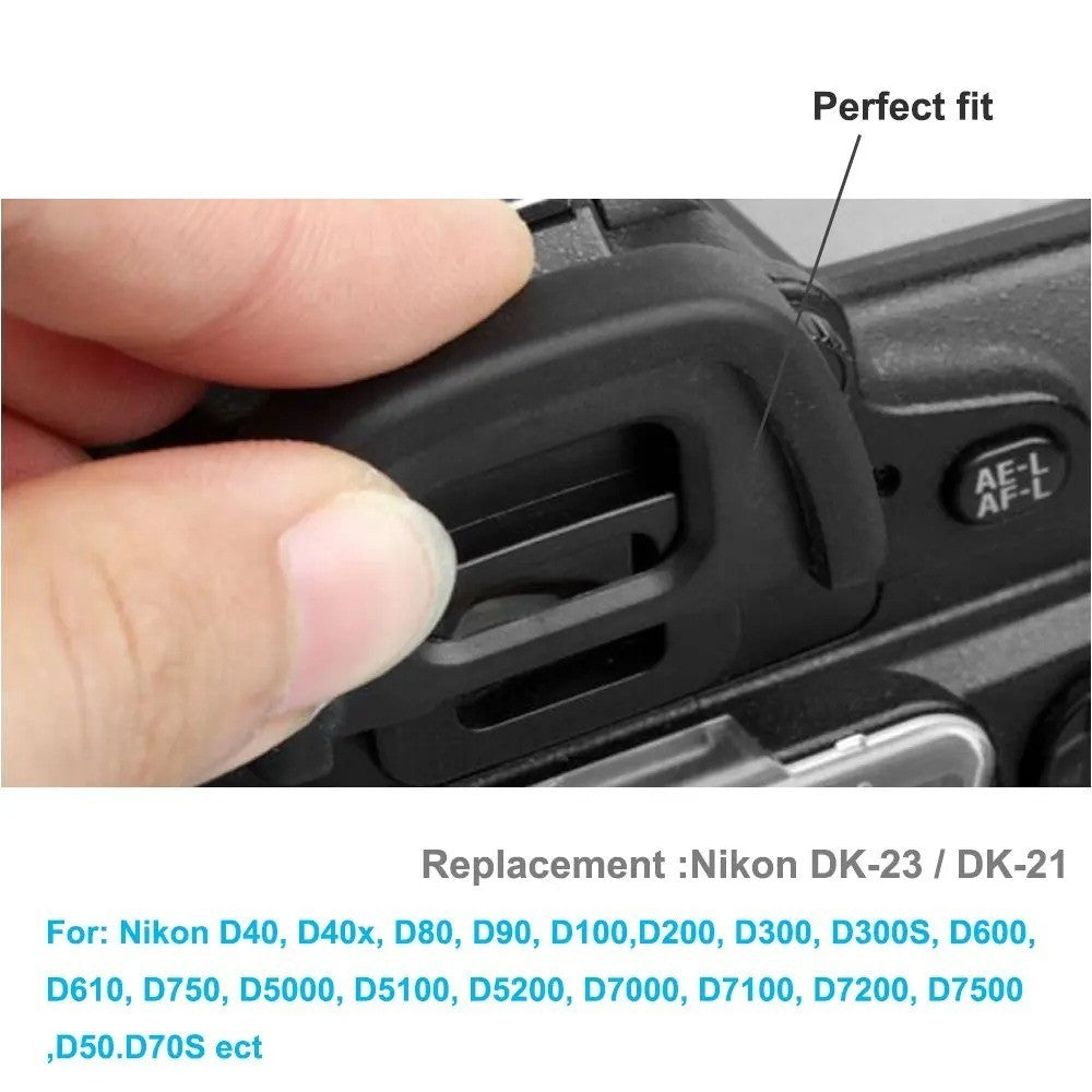2PCS Rubber EyeCup Eyepiece DK-21 For NIKON D600 D610 D300 D300S D80 D90 D750