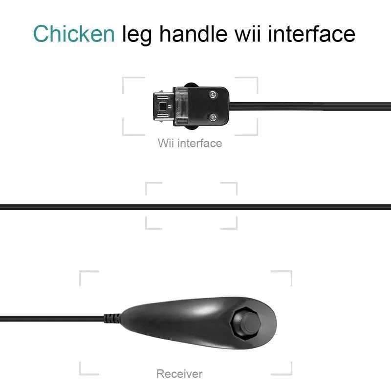 Wii Nunchuck Black White Blue For Nintendo nunchucks for Nintendo Wii / Wii U