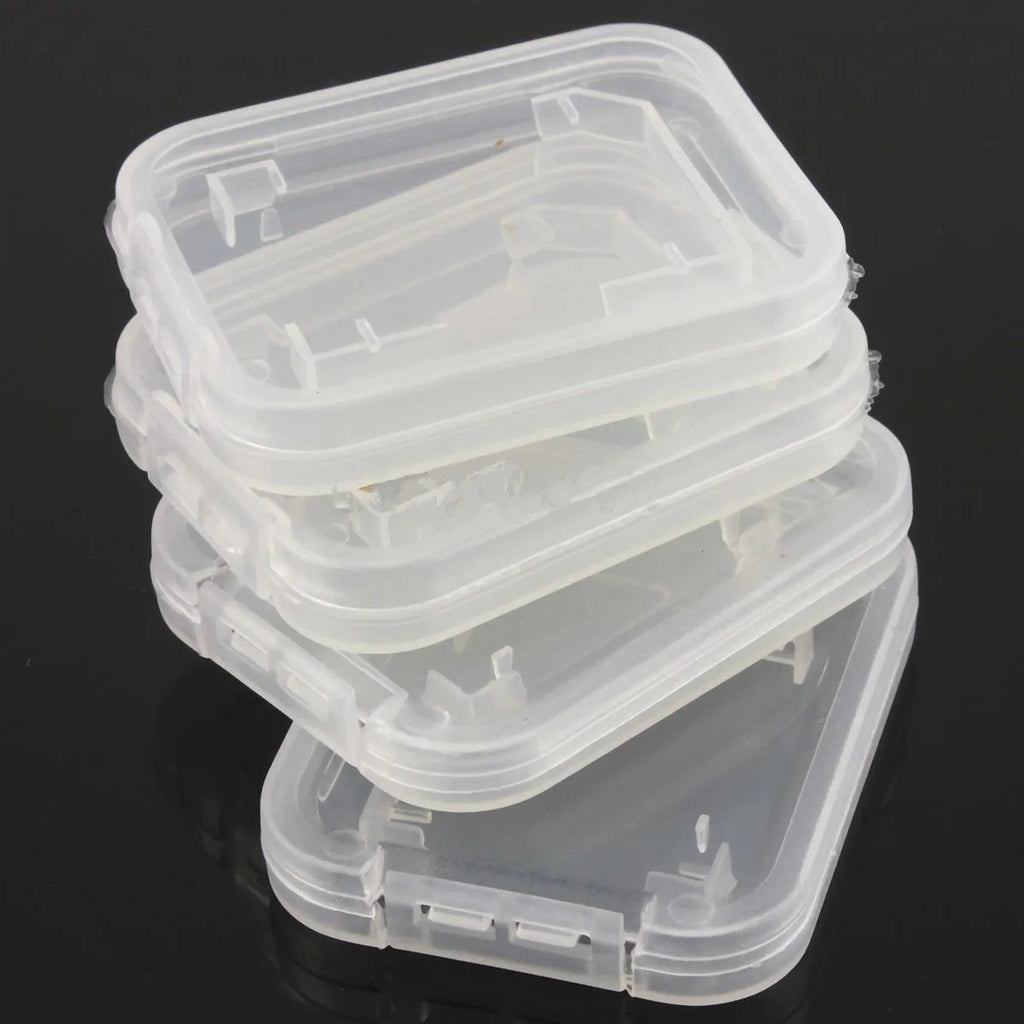 10PCS  Transparent Standard SD SDHC Memory Card Case Holder Box Storage Boxes